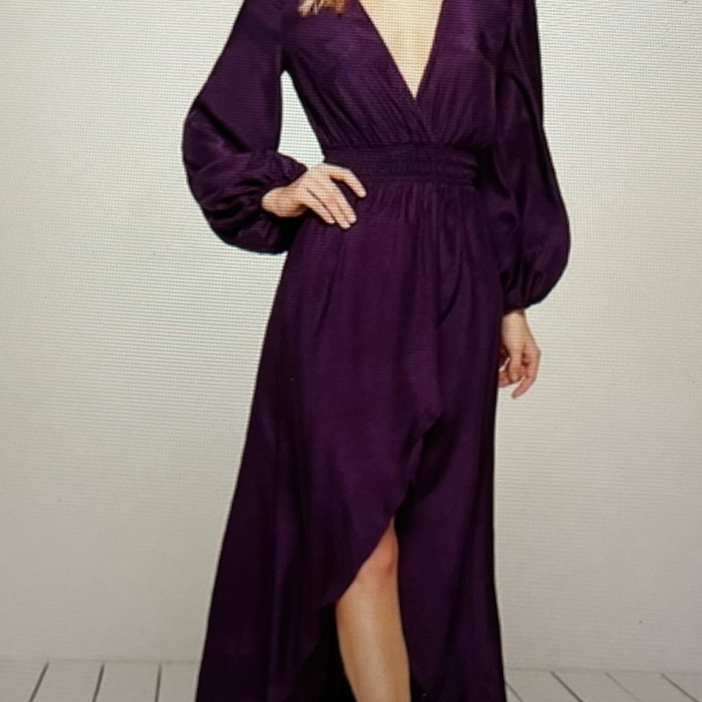 Reformation Rosalina Dress Plum Size XS